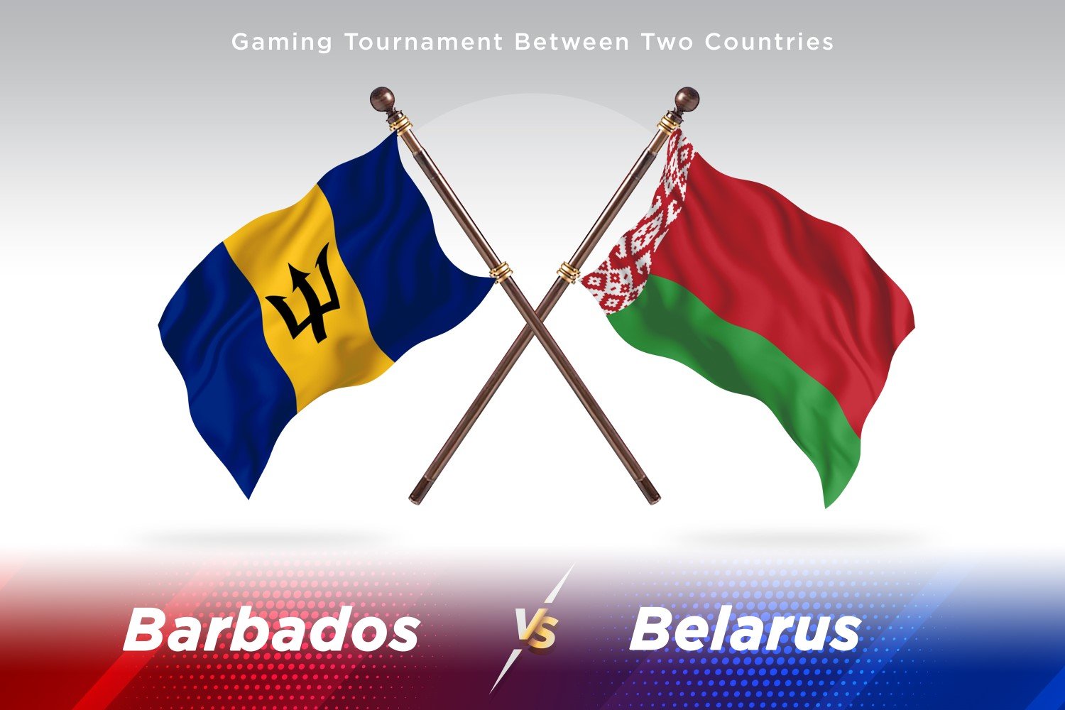 Barbados versus Belarus Two Flags