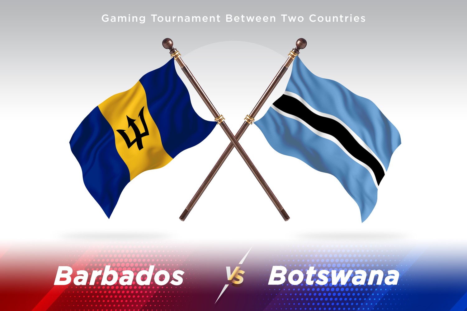 Barbados versus Botswana Two Flags