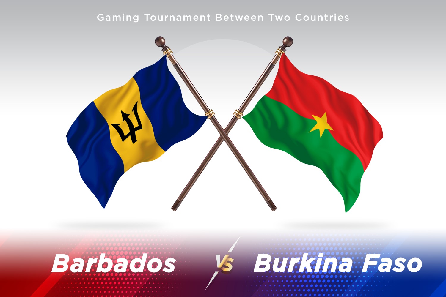 Barbados versus Burkina Faso Two Flags