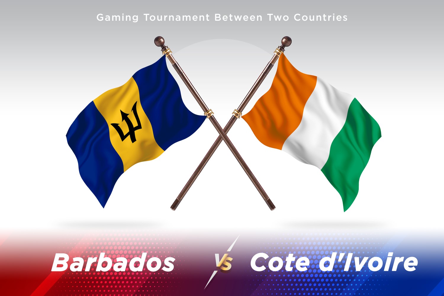 Barbados versus cote d'ivoire Two Flags