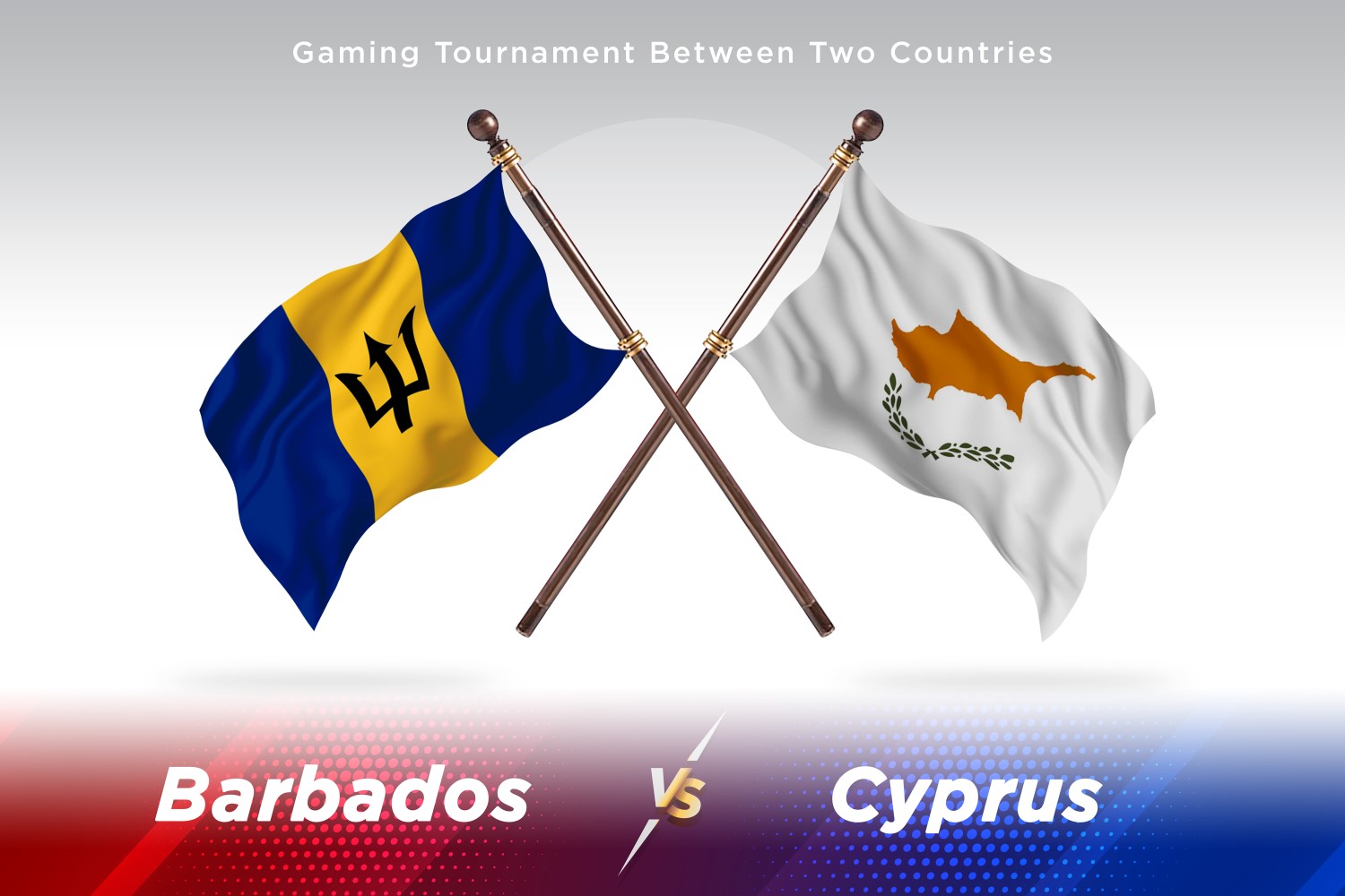 Barbados versus Cyprus Two Flags