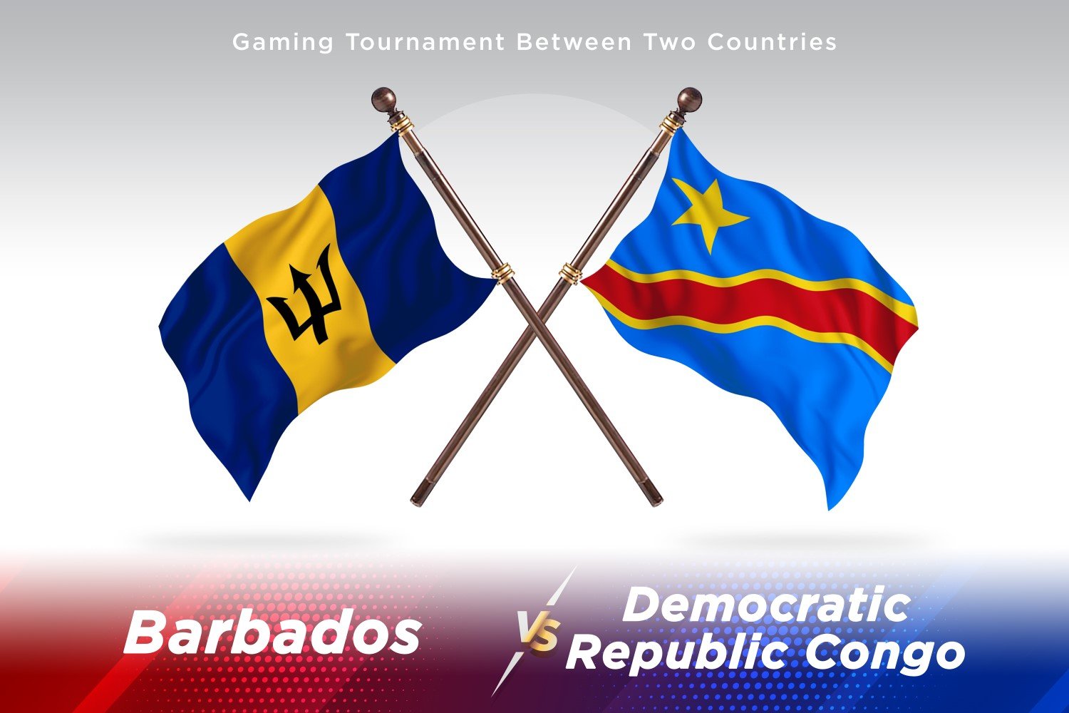 Barbados versus democratic republic of the Congo Two Flags