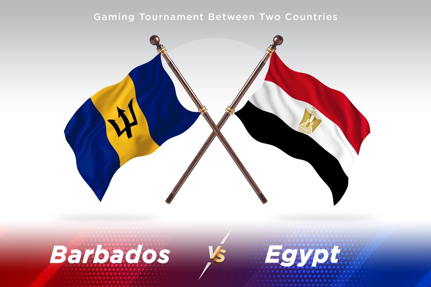 Barbados versus Egypt Two Flags