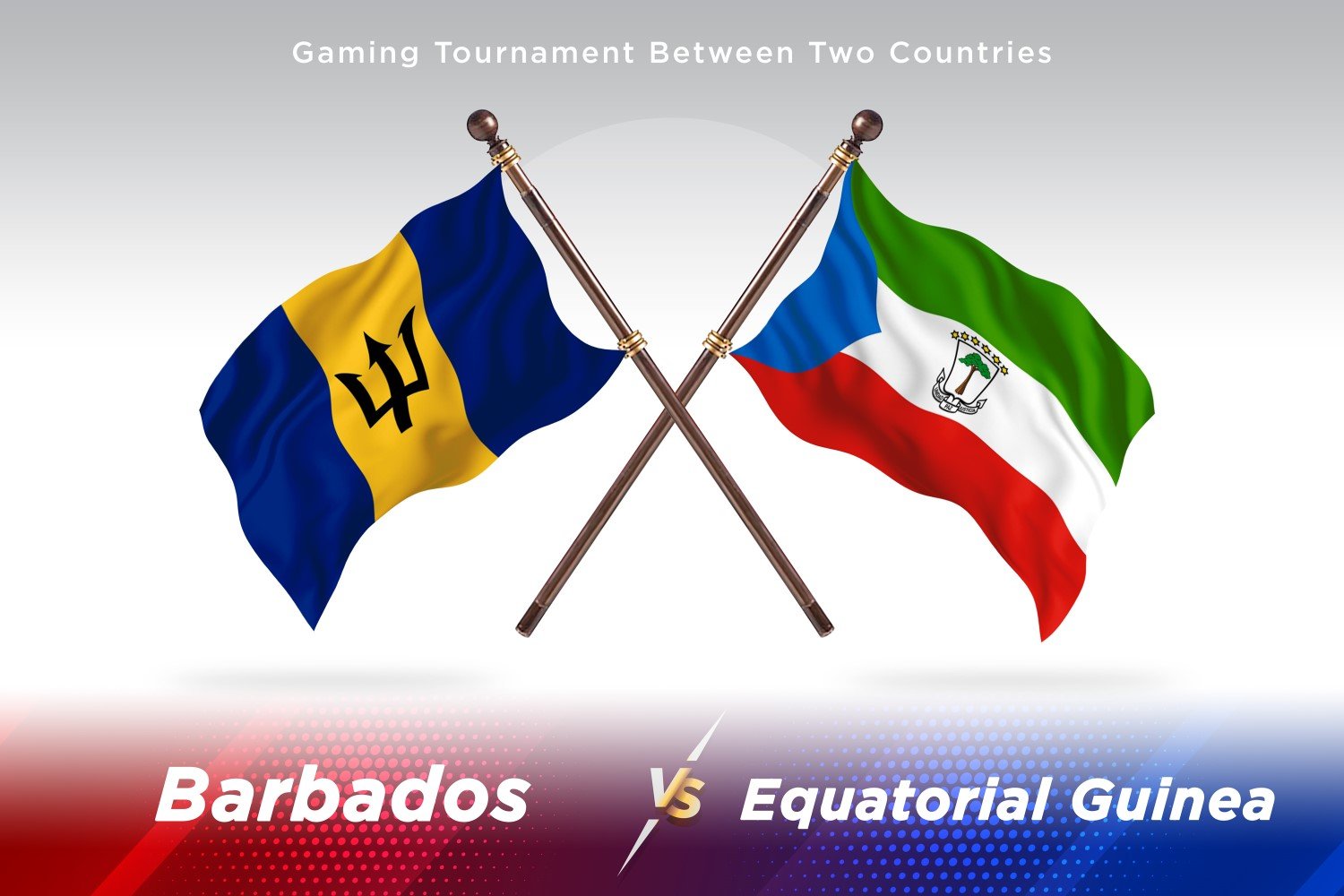 Barbados versus equatorial guinea Two Flags