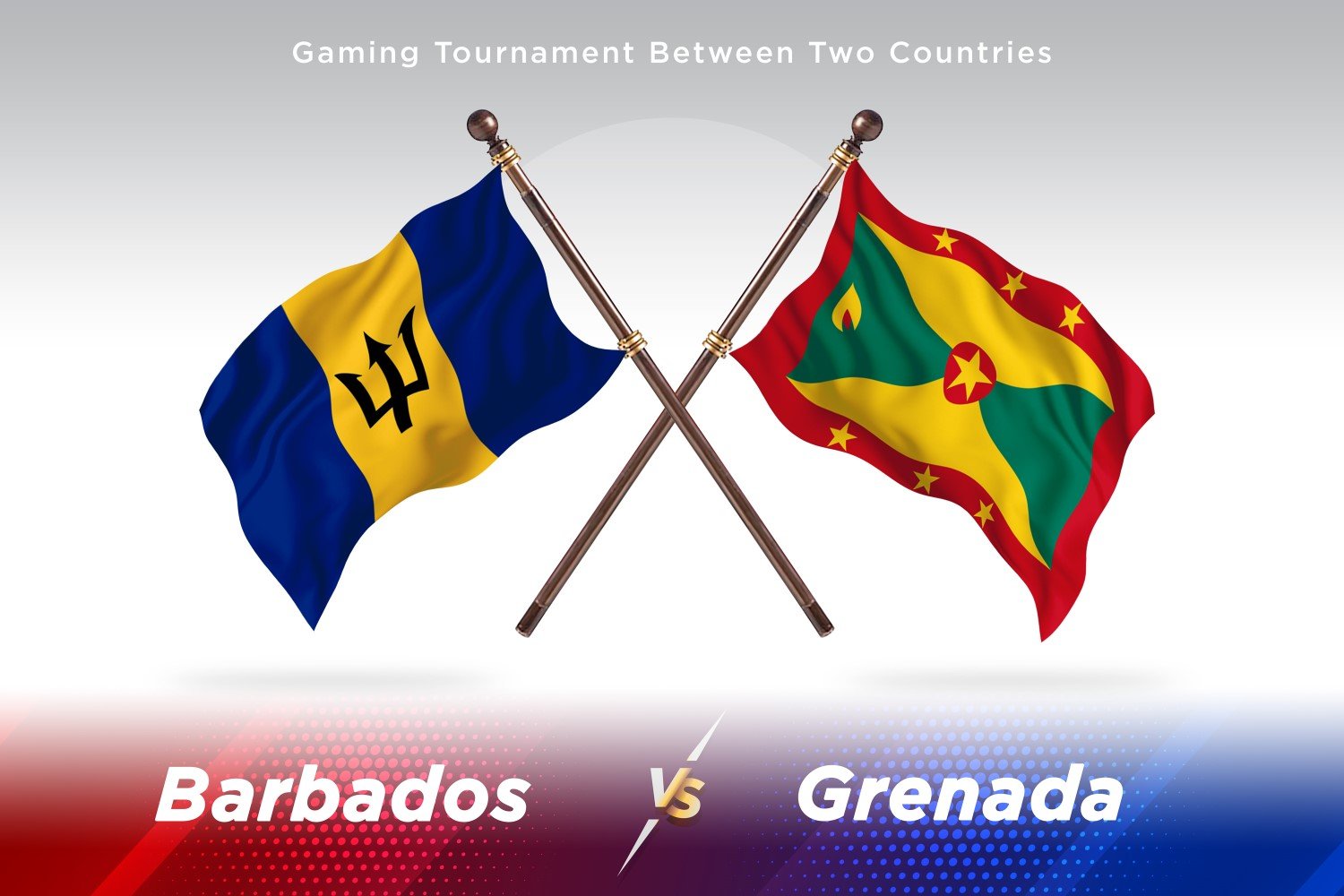 Barbados versus Grenada Two Flags