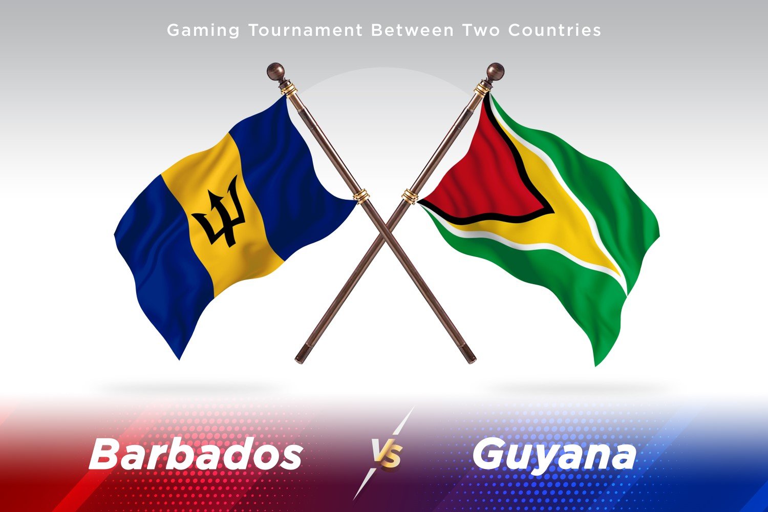 Barbados versus Guyana Two Flags