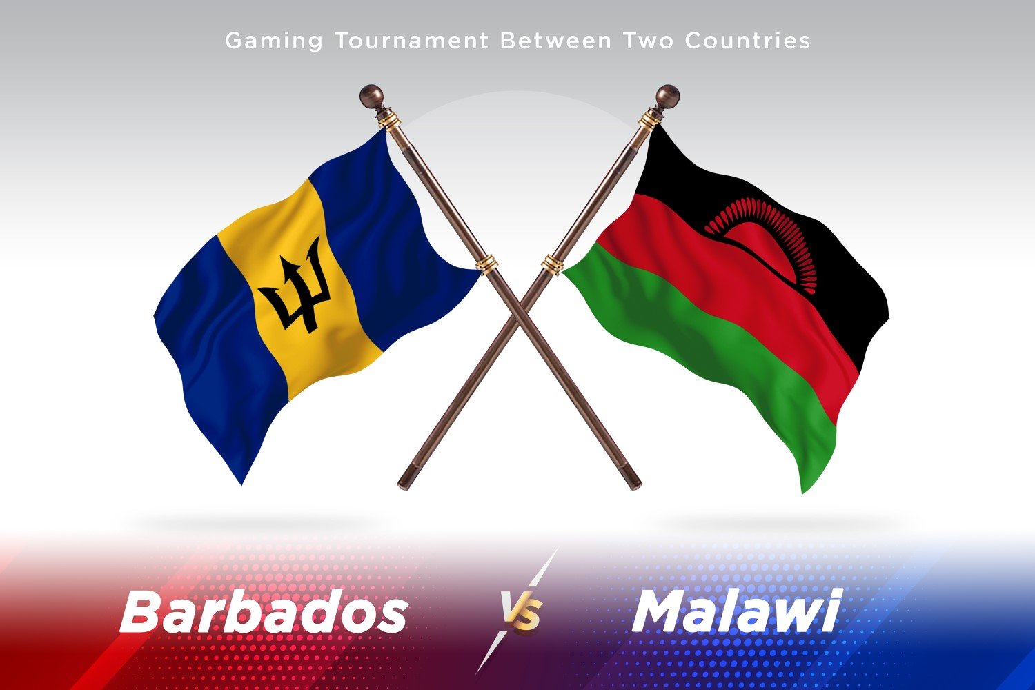 Barbados versus Malawi Two Flags