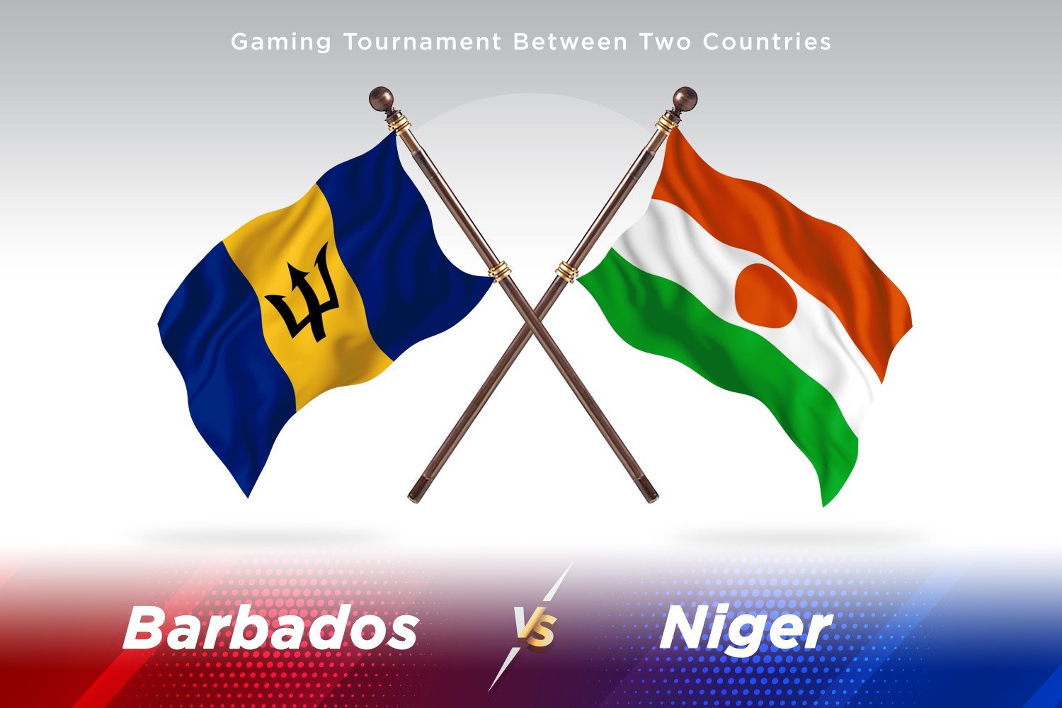 Barbados versus Niger Two Flags