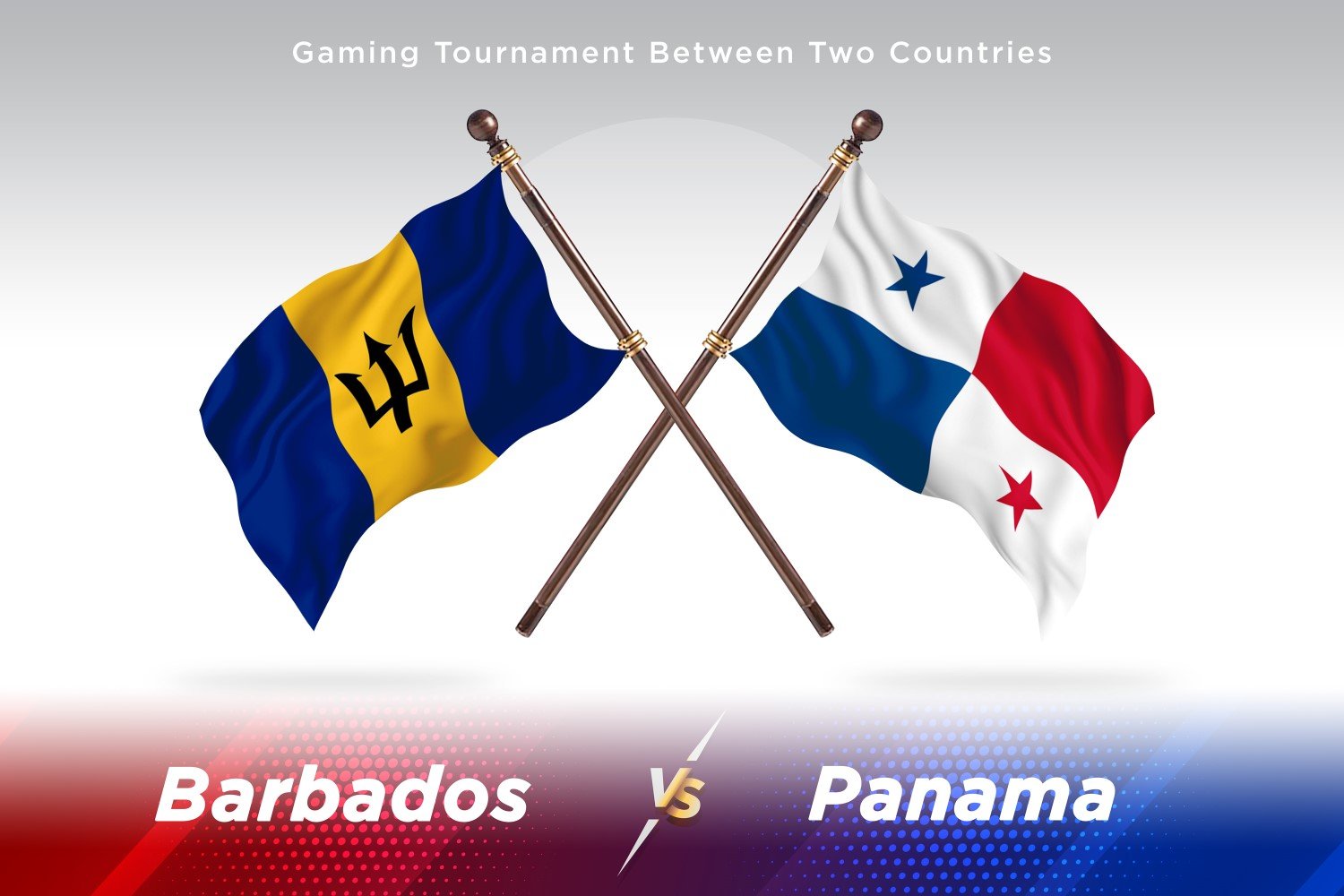 Barbados versus panama Two Flags