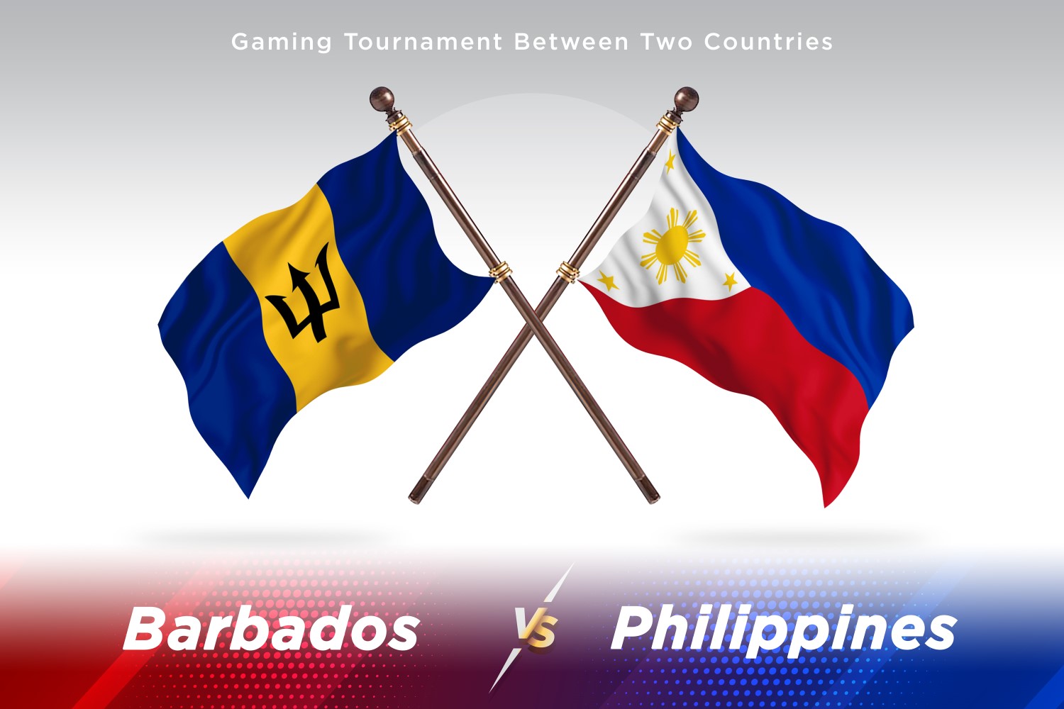 Barbados versus Philippines Two Flags