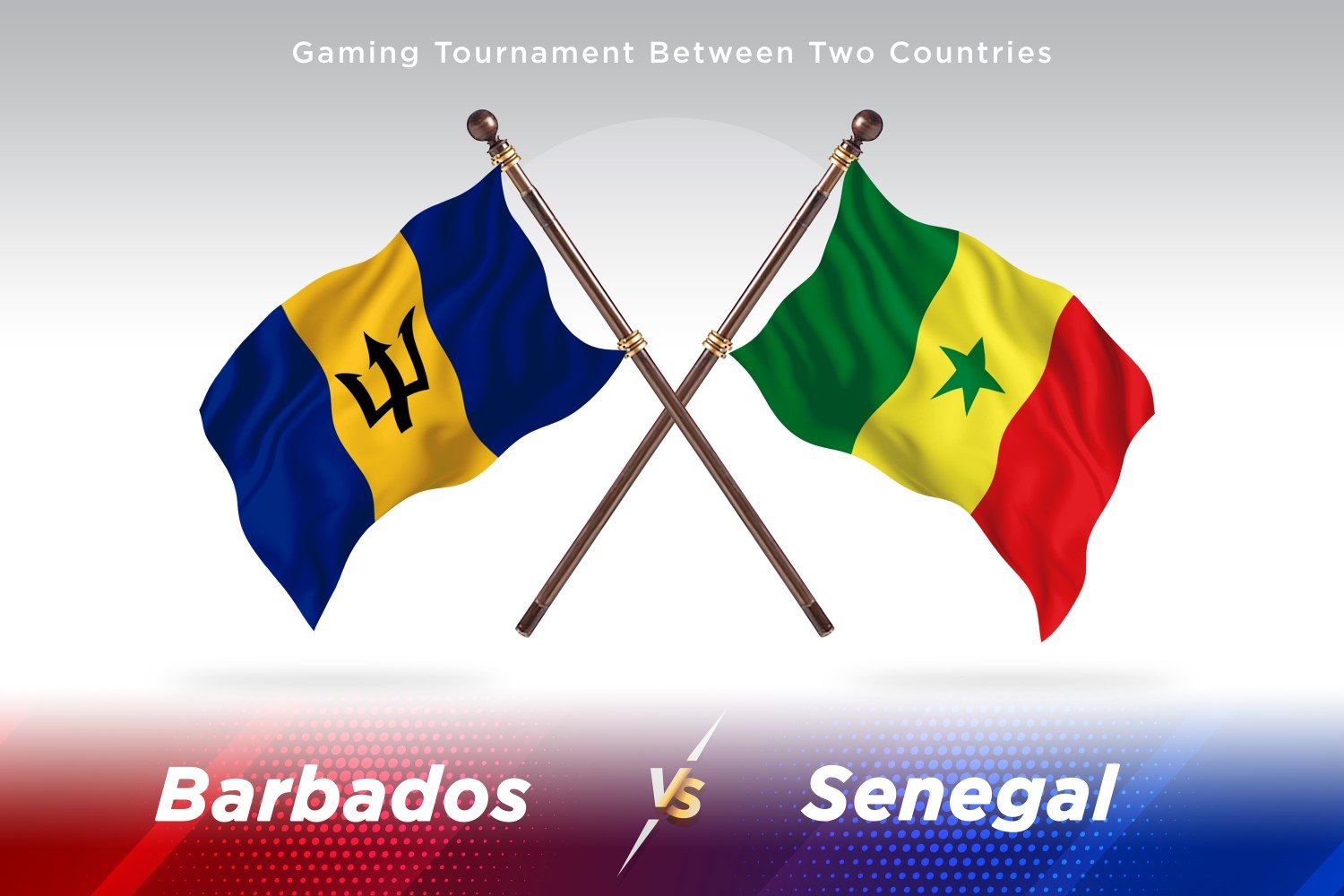 Barbados versus Senegal Two Flags