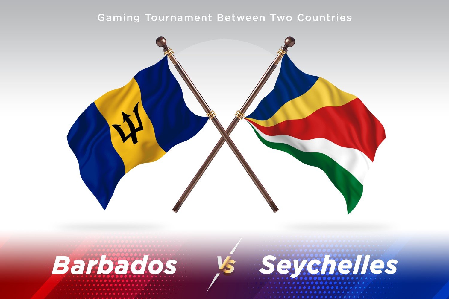 Barbados versus Seychelles Two Flags