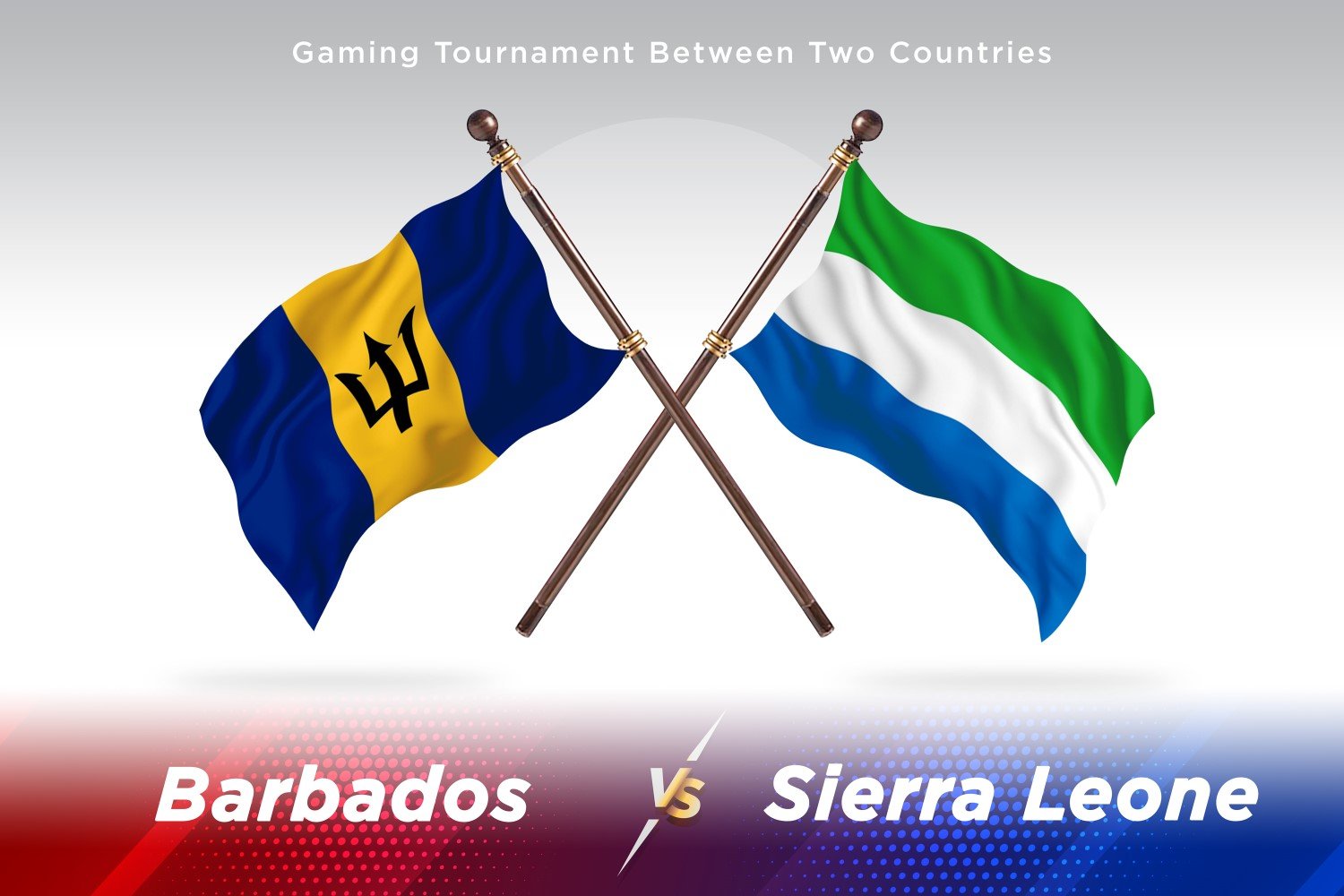 Barbados versus sierra Leone Two Flags