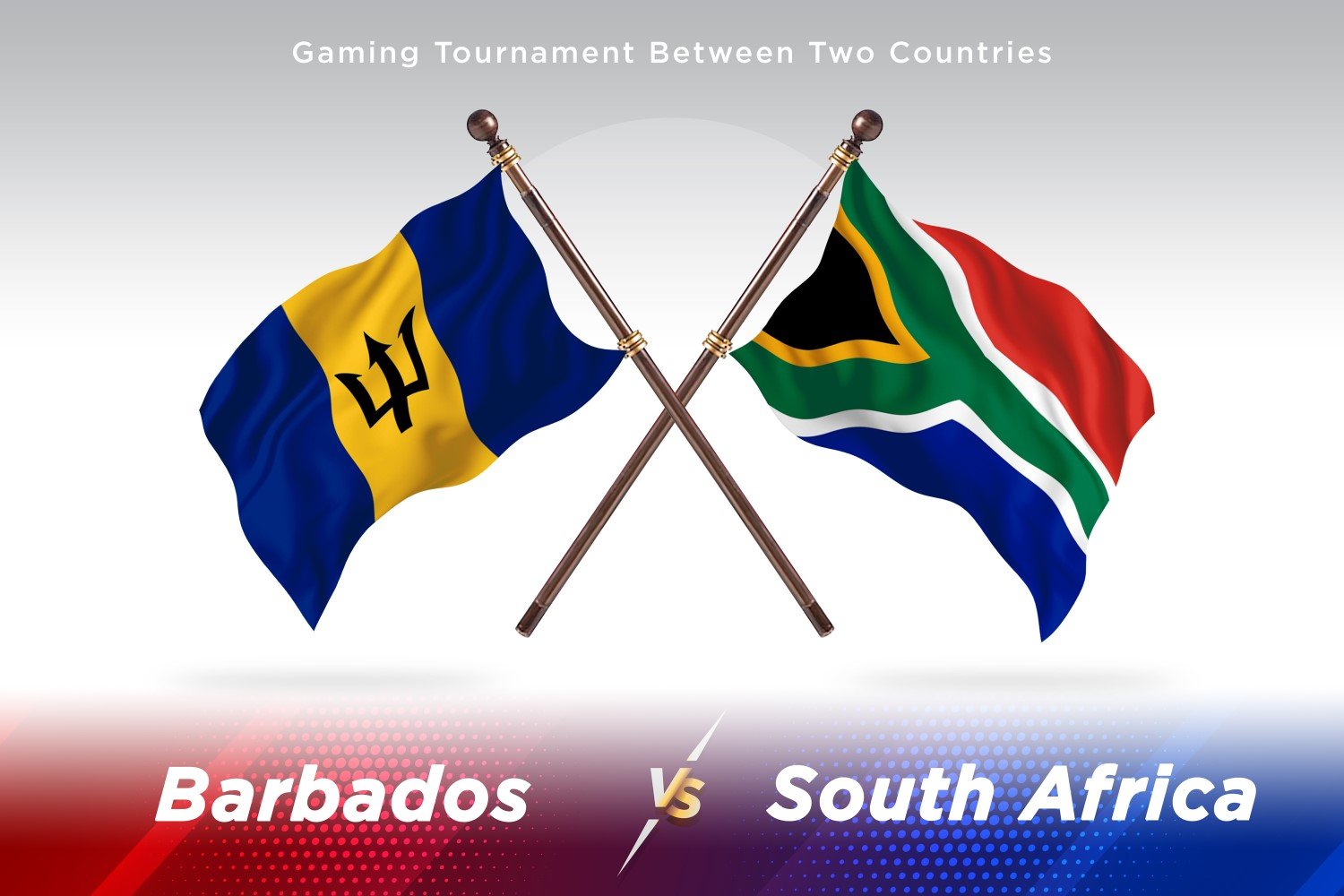 Barbados versus south Africa Two Flags