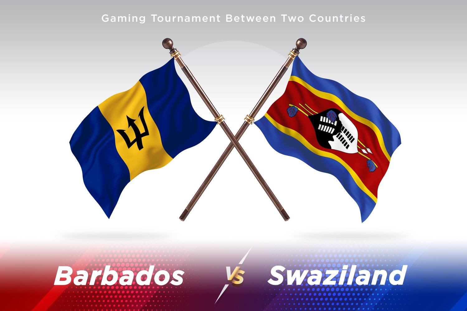 Barbados versus Swaziland  Two Flags