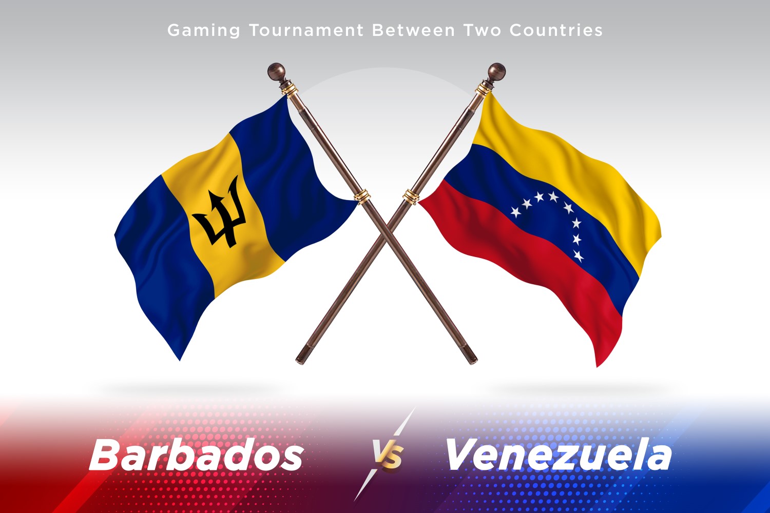 Barbados versus Venezuela Two Flags