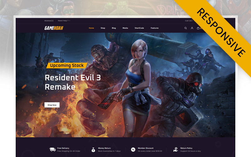 GameHoak - Online Game Store Elementor Woocommerce Responsive Theme