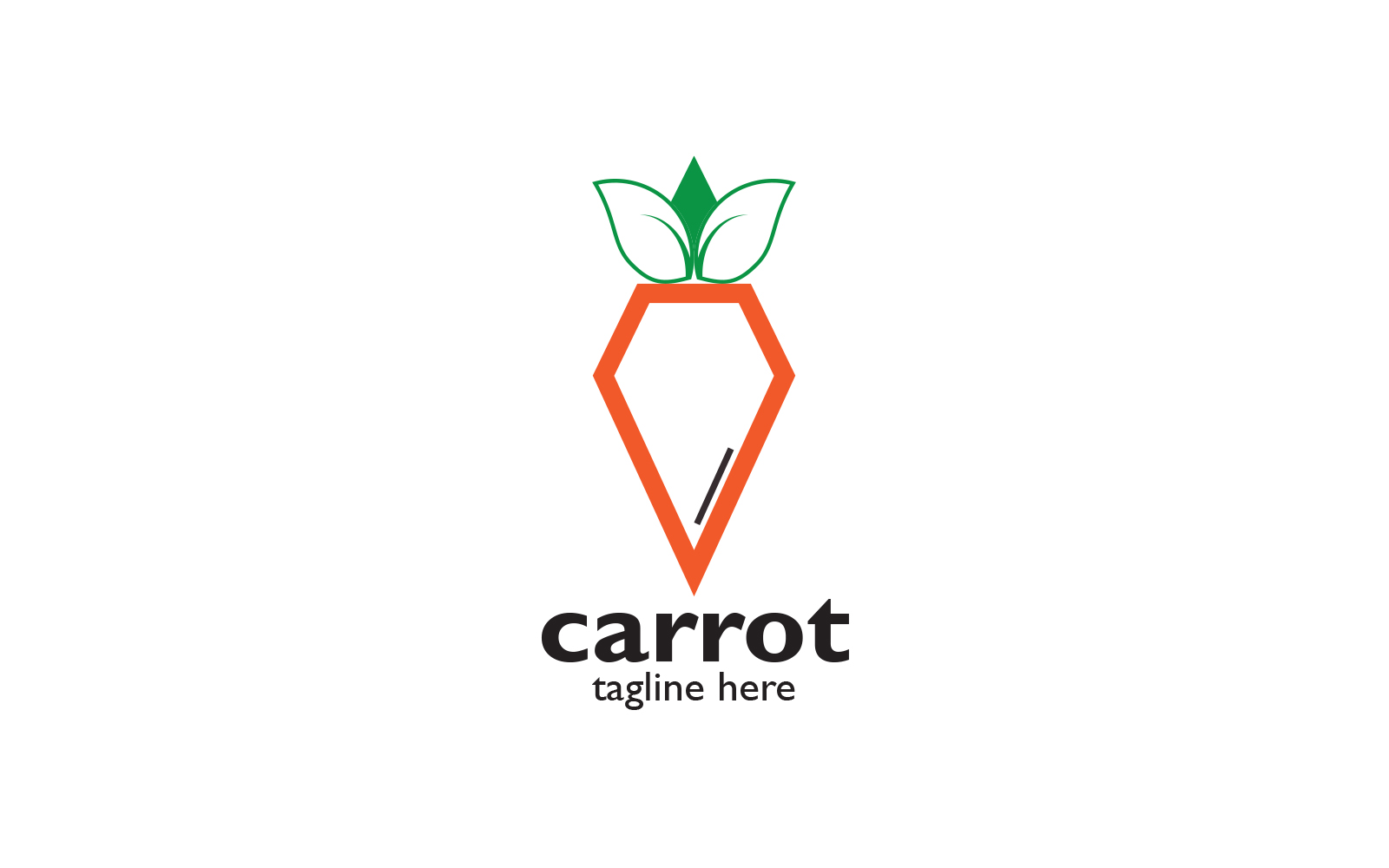 Modern Carrot Logo Design Template