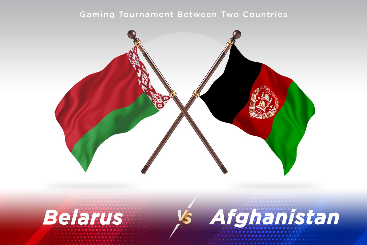 Belarus versus Afghanistan Two Flags