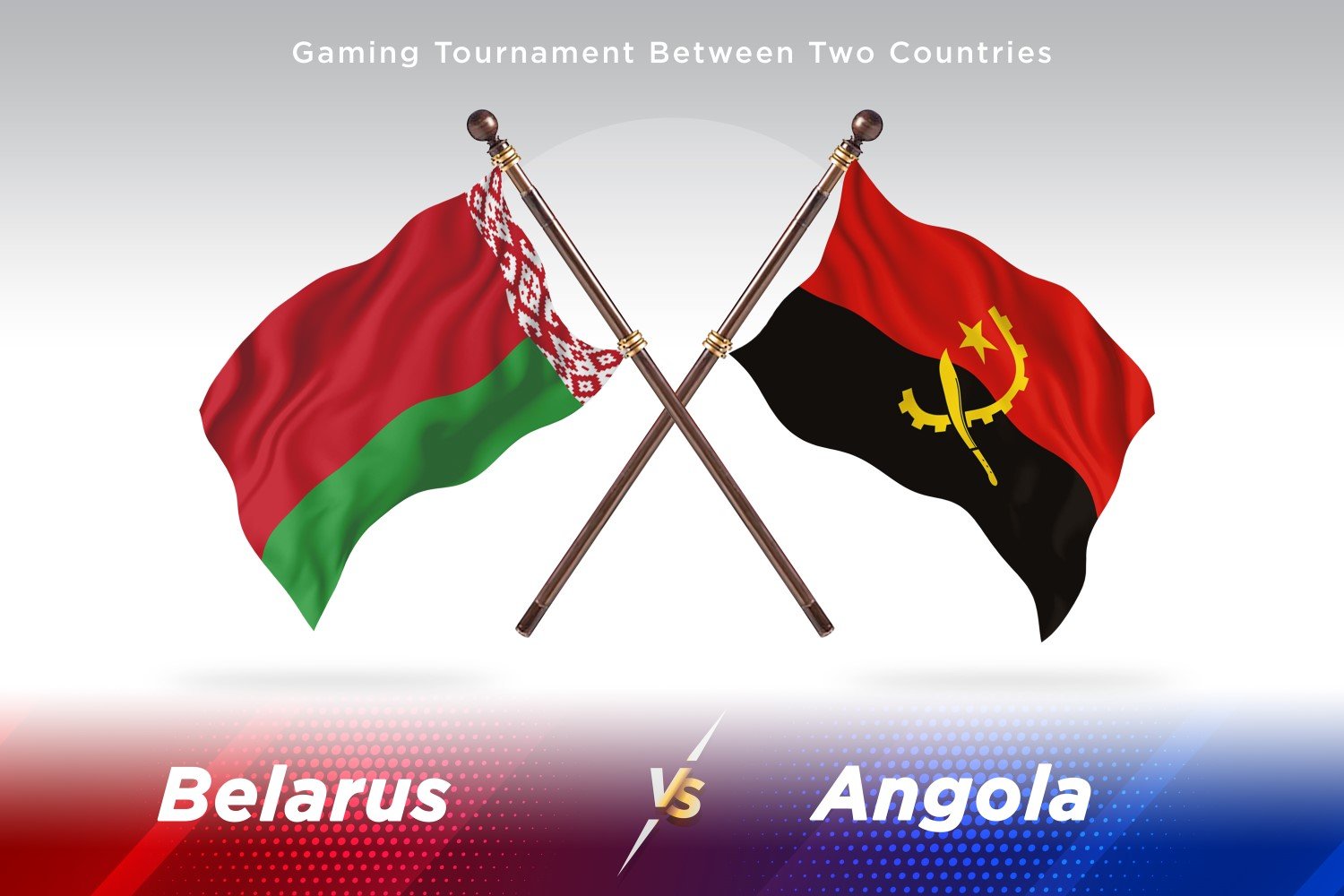 Belarus versus Angola Two Flags