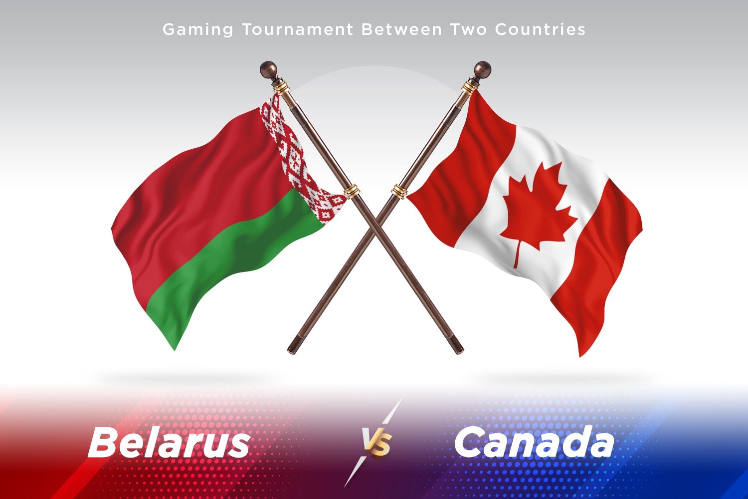 Belarus versus Canada Two Flags