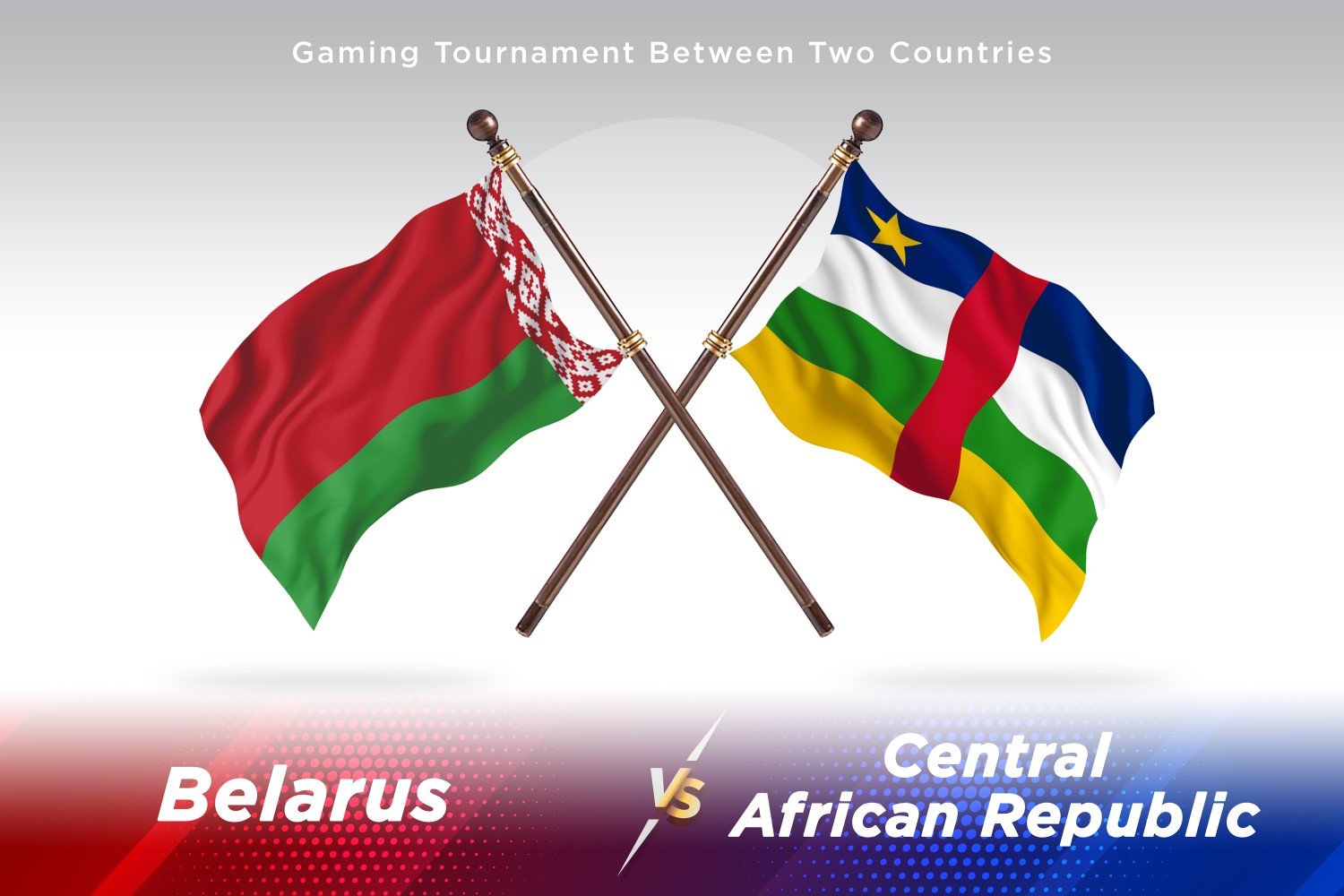 Belarus versus central African republic Two Flags