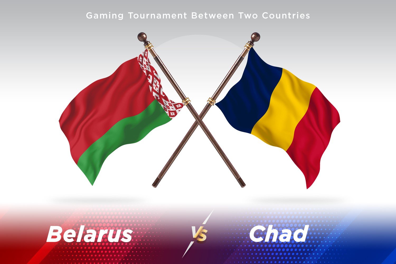 Belarus versus chad Two Flags