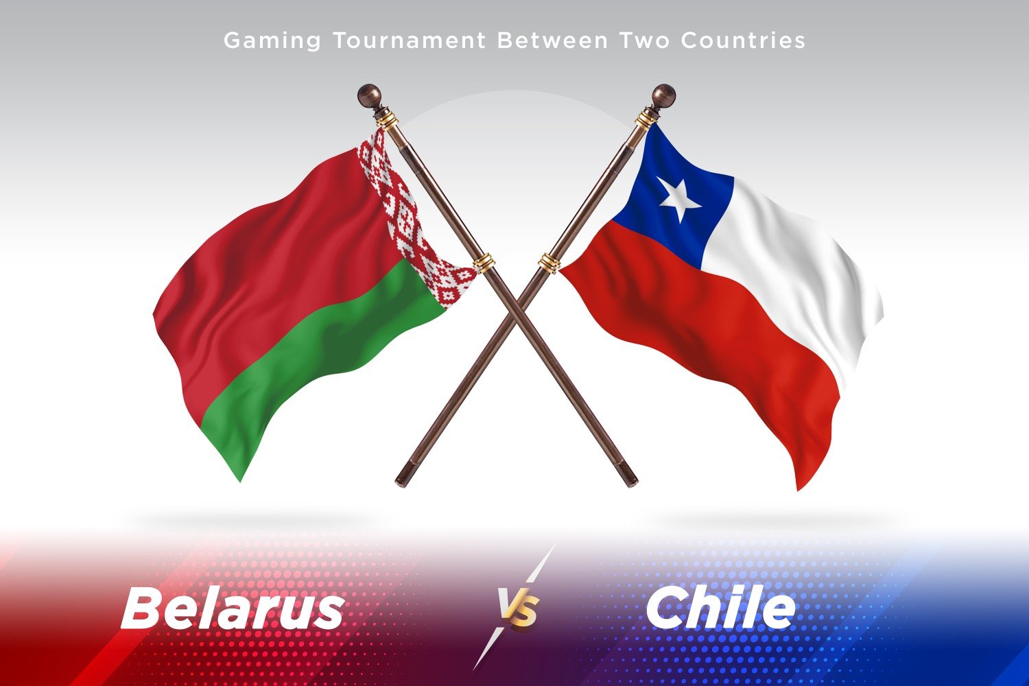 Belarus versus Chile Two Flags