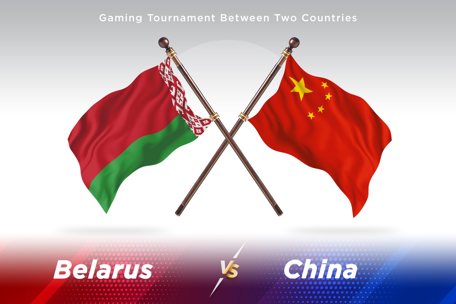 Belarus versus china Two Flags