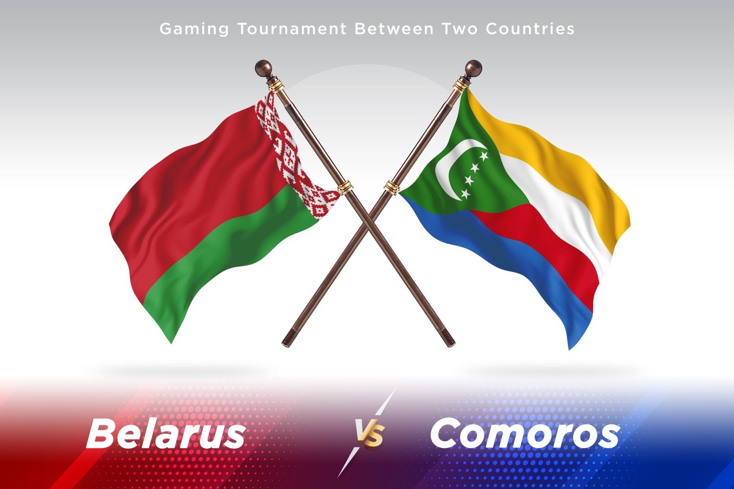 Belarus versus Comoros Two Flags