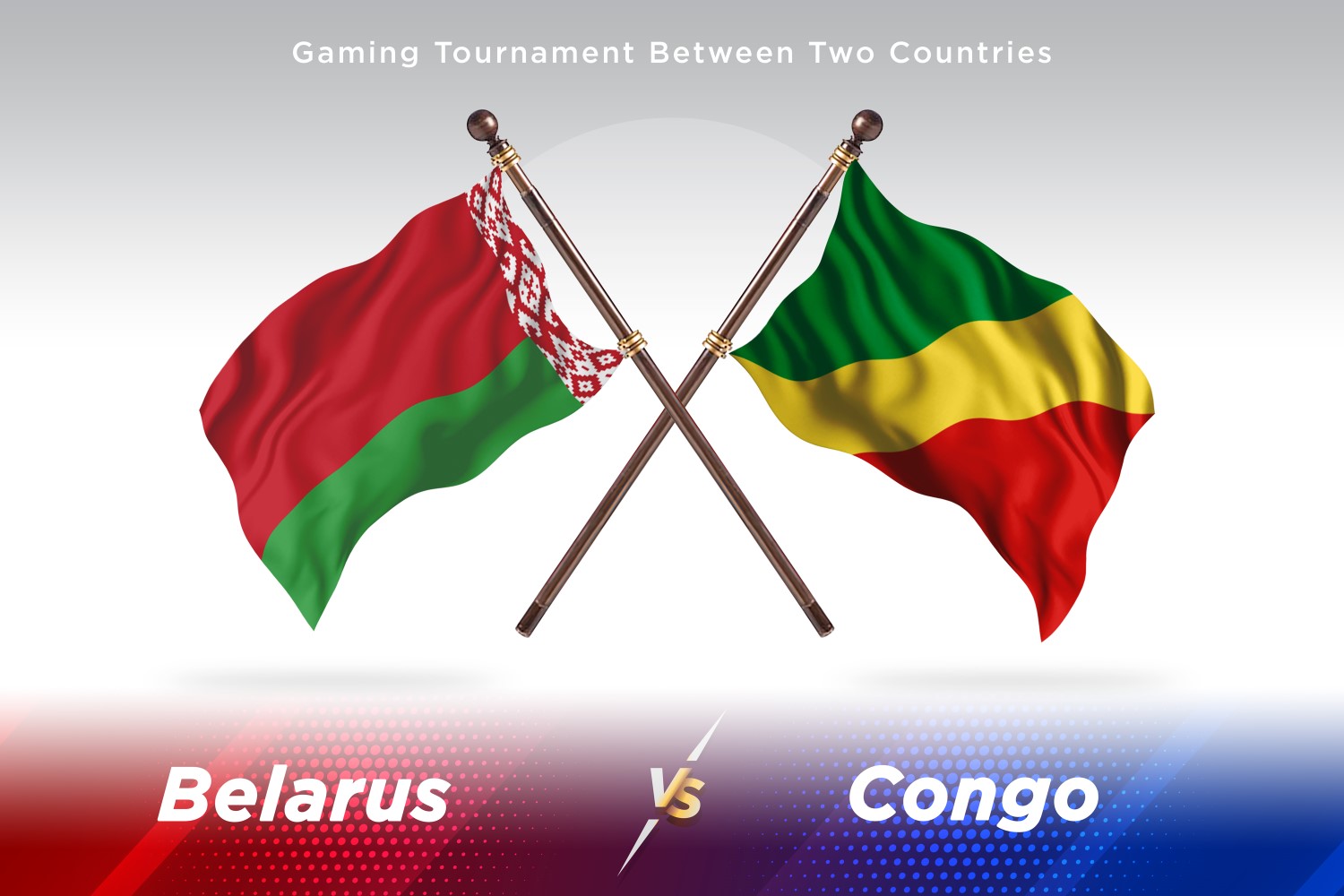 Belarus versus Congo Two Flags