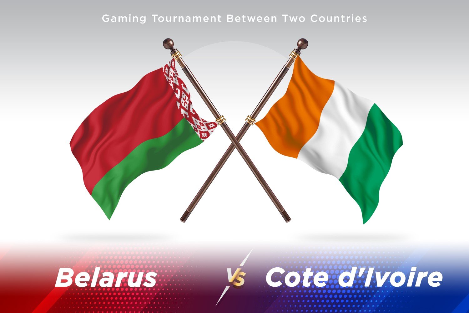 Belarus versus cote d'ivoire Two Flags