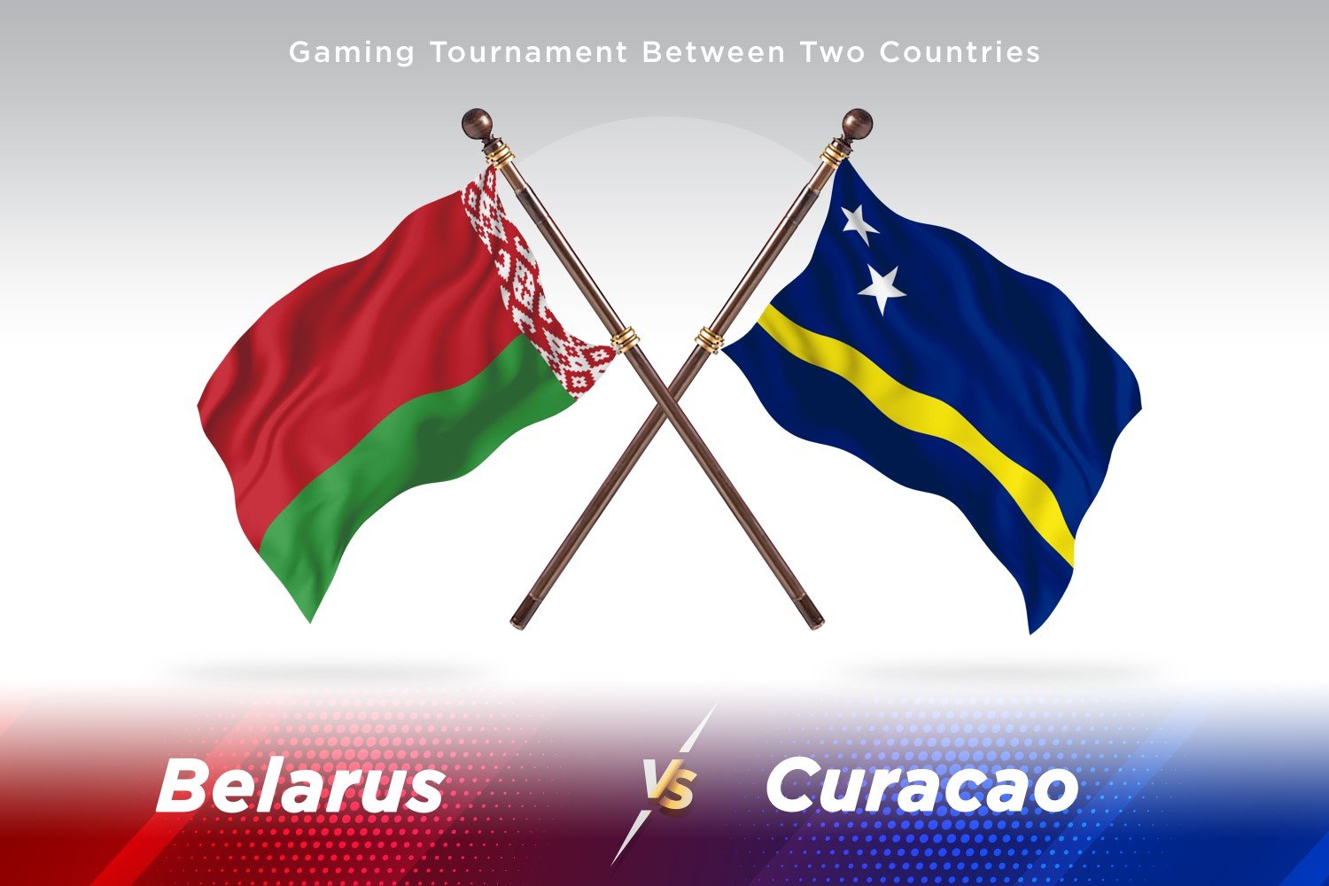 Belarus versus curacao Two Flags