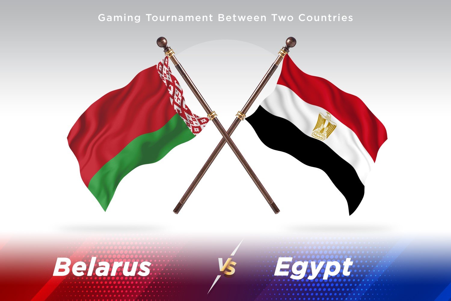 Belarus versus Egypt Two Flags