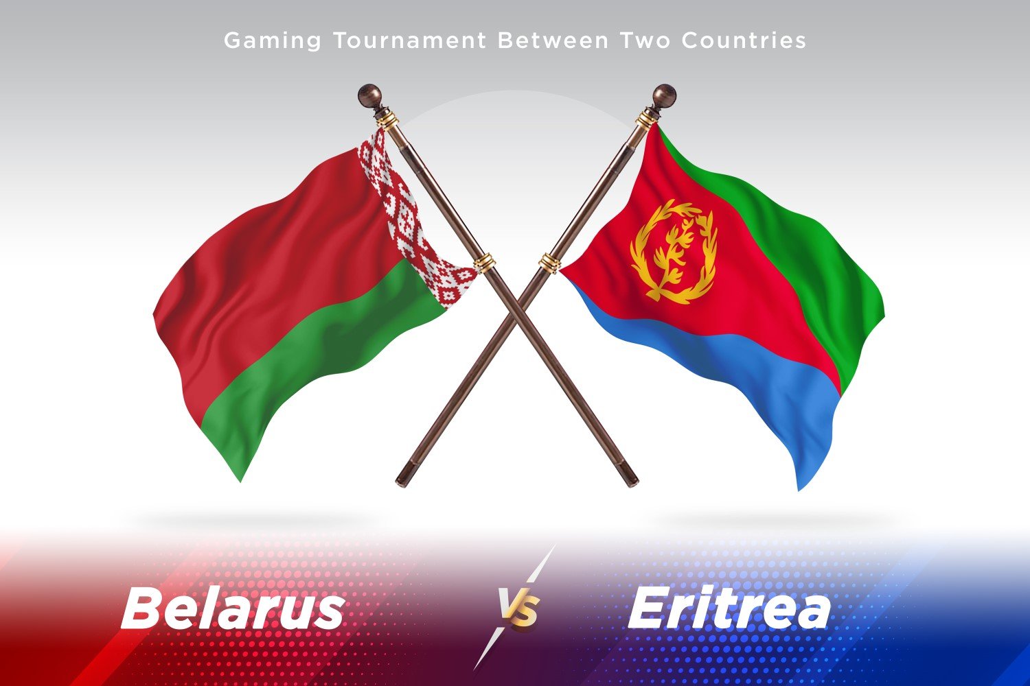 Belarus versus Eritrea Two Flags