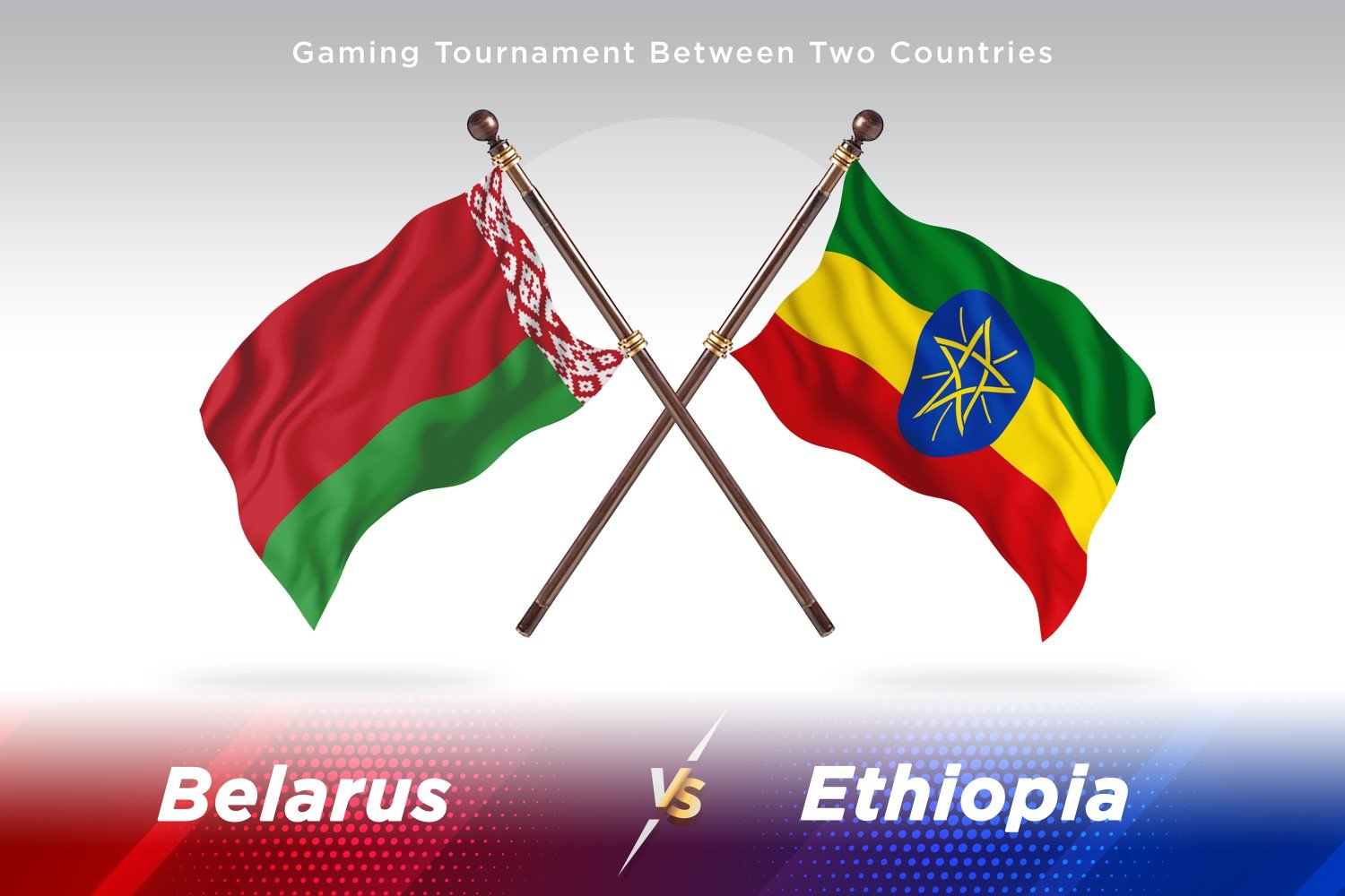 Belarus versus Ethiopia Two Flags