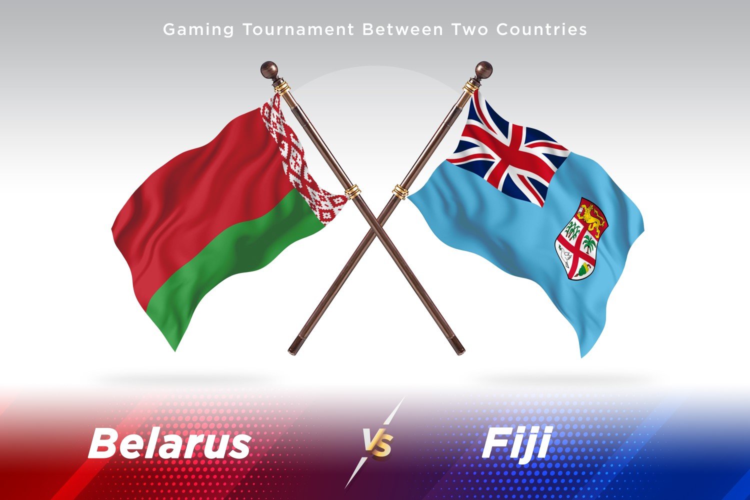 Belarus versus Fiji Two Flags