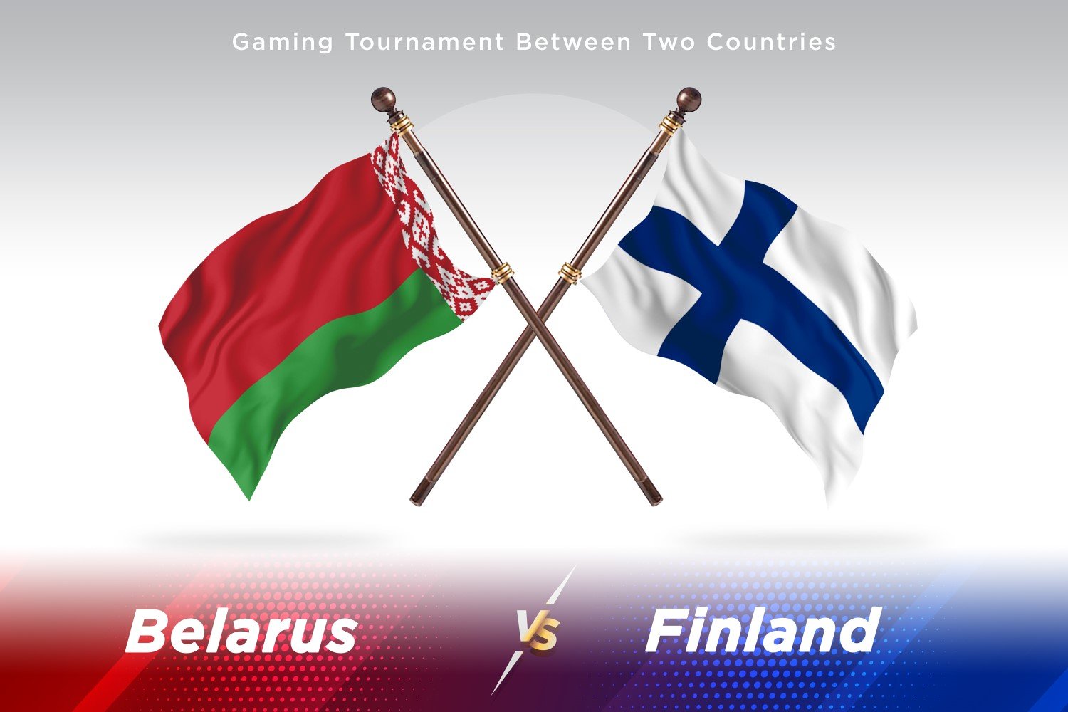 Belarus versus Finland Two Flags