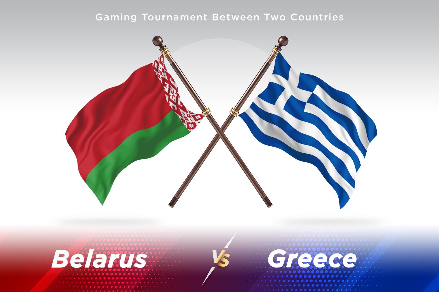 Belarus versus Greece Two Flags