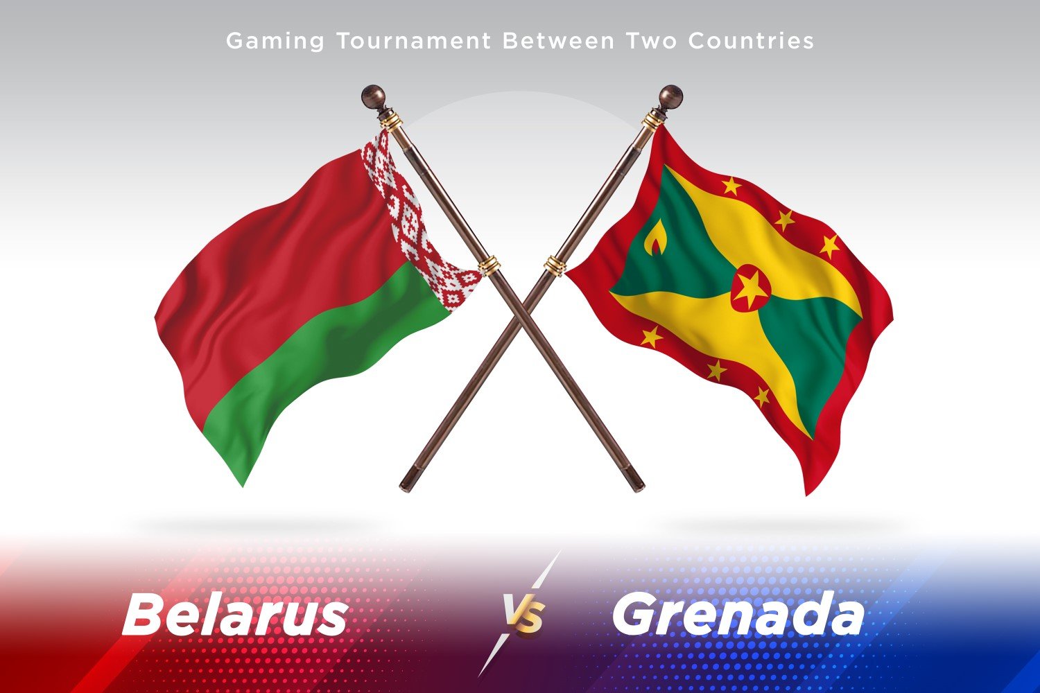 Belarus versus Grenada Two Flags