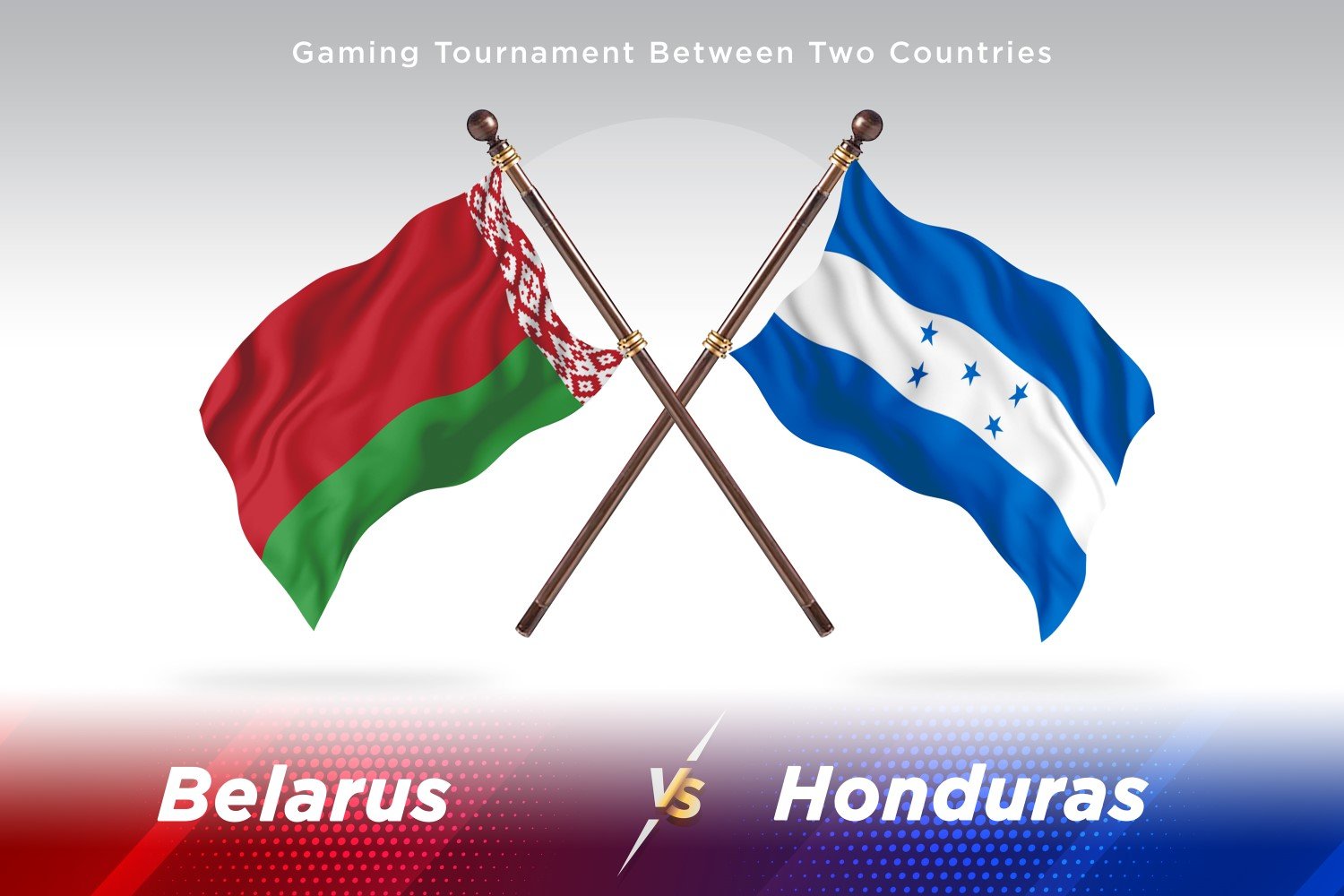 Belarus versus Honduras Two Flags