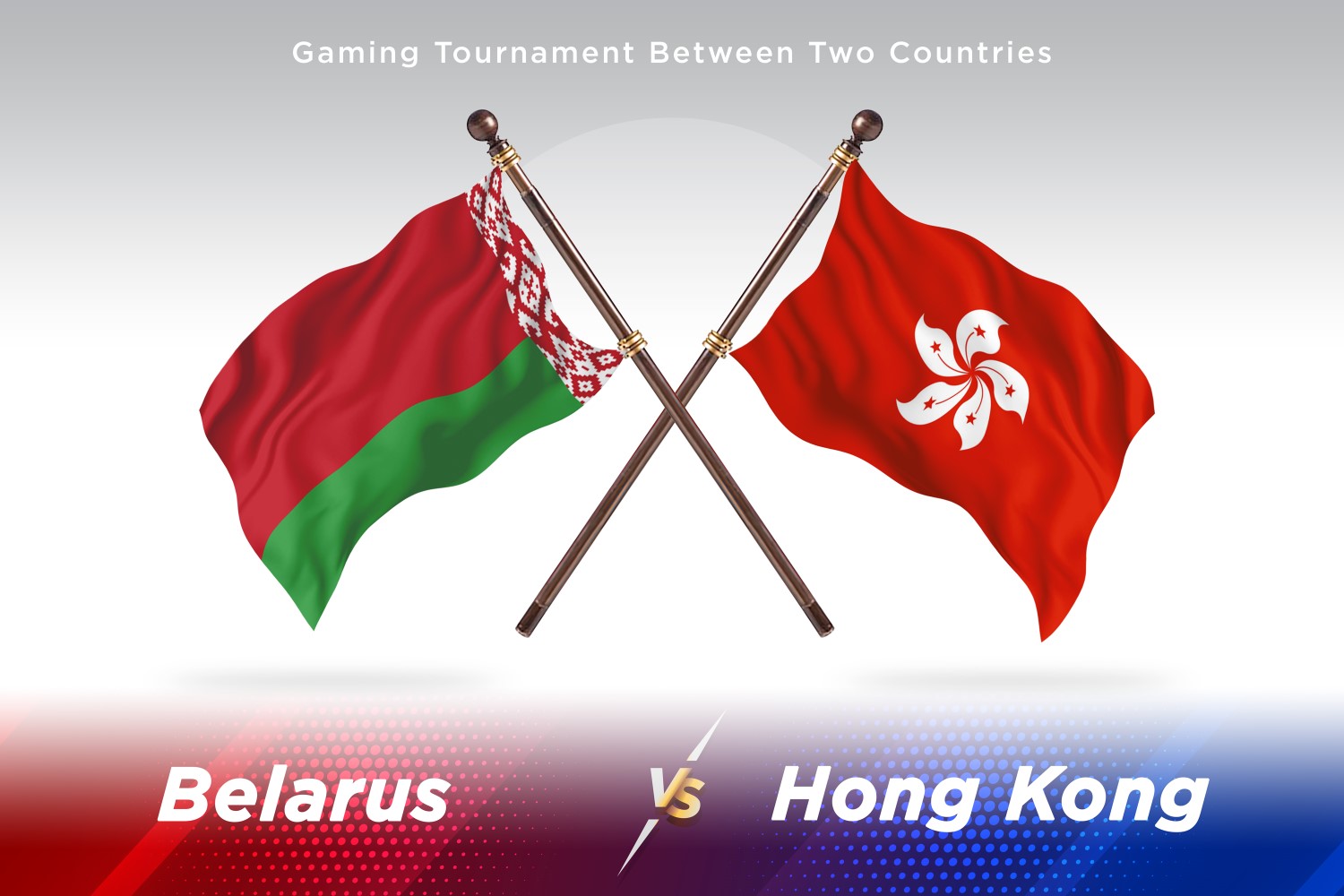 Belarus versus Hong Kong Two Flags