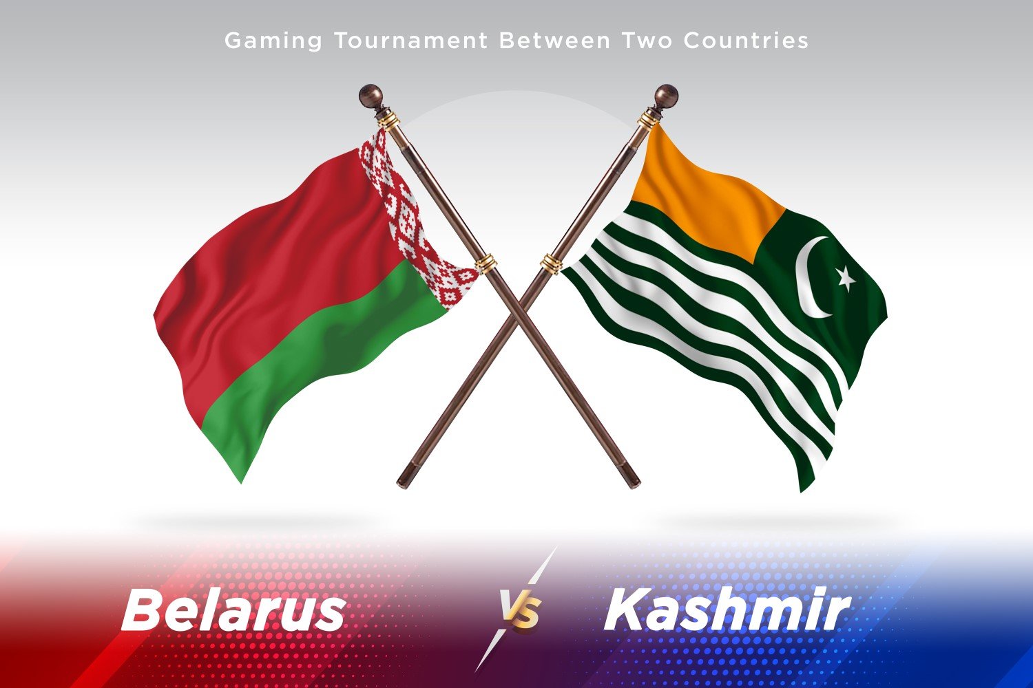 Belarus versus Kashmir Two Flags