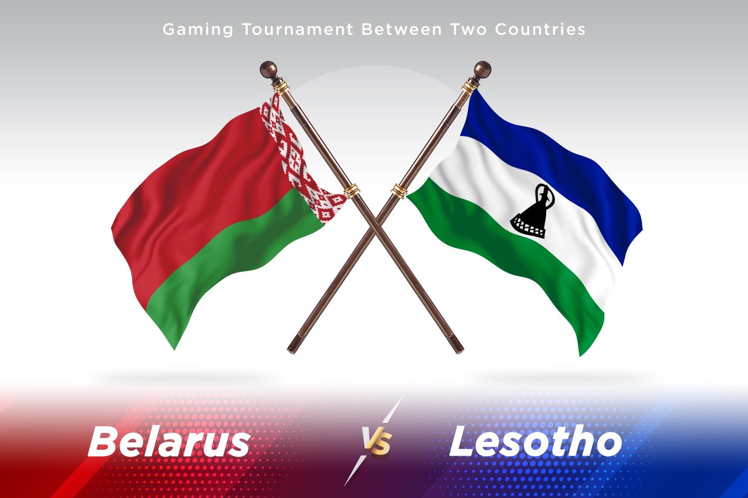 Belarus versus Lesotho Two Flags