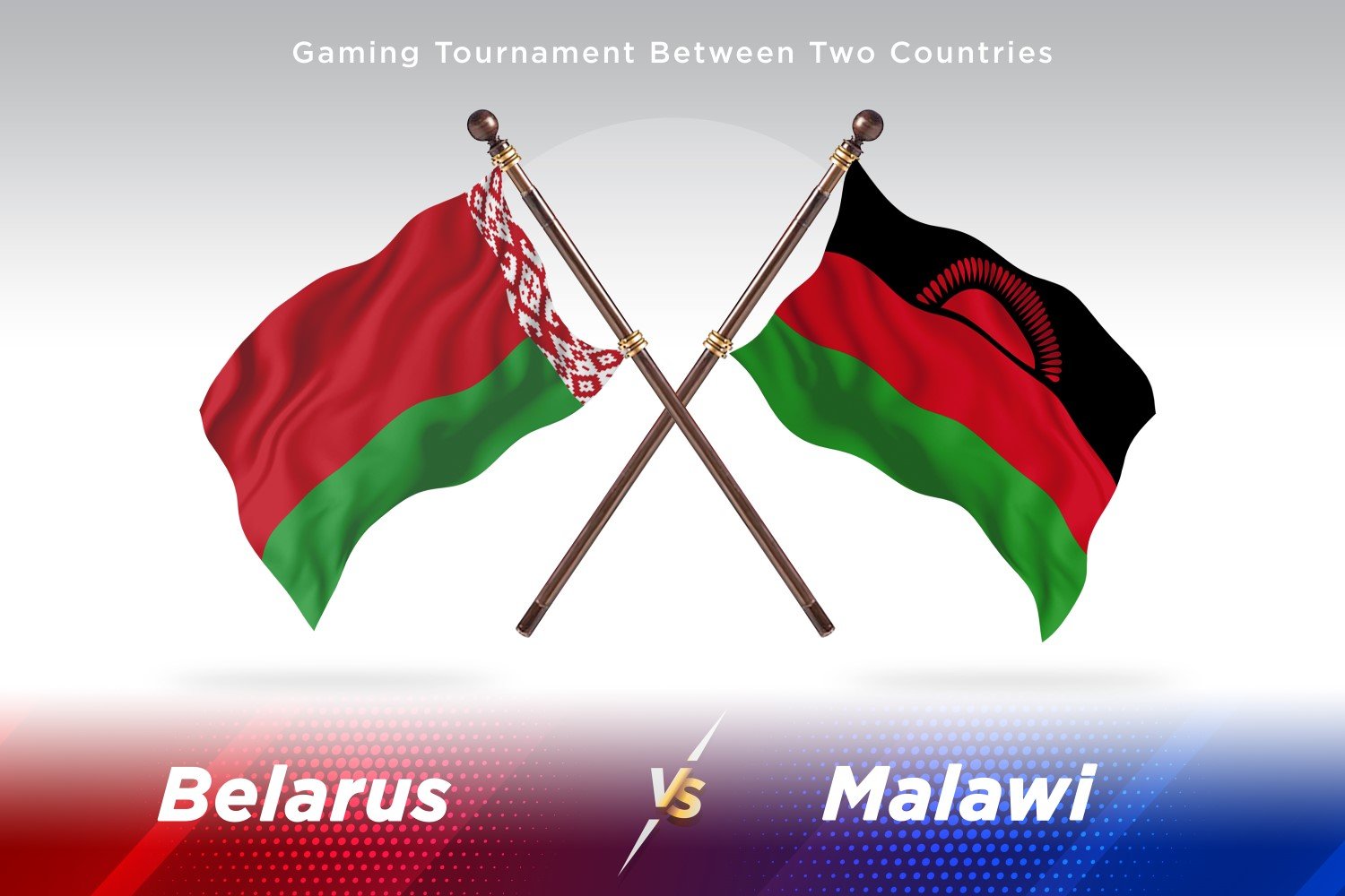 Belarus versus Malawi Two Flags