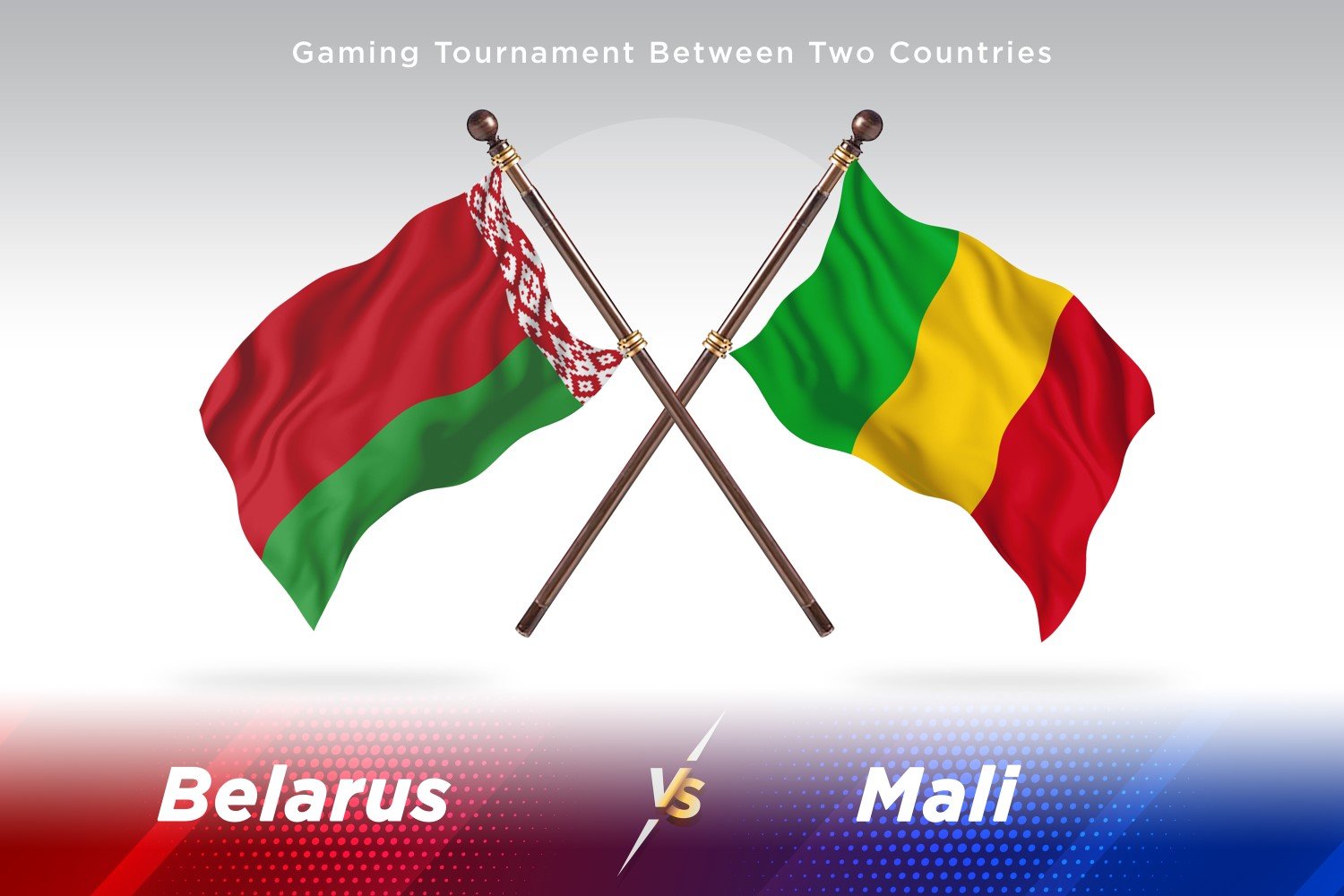 Belarus versus Mali Two Flags