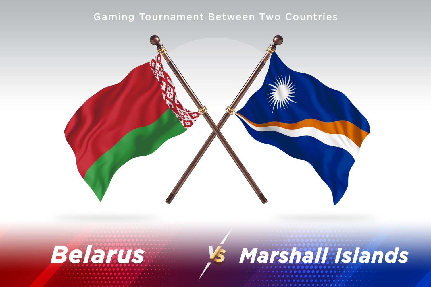 Belarus versus marshal islands Two Flags