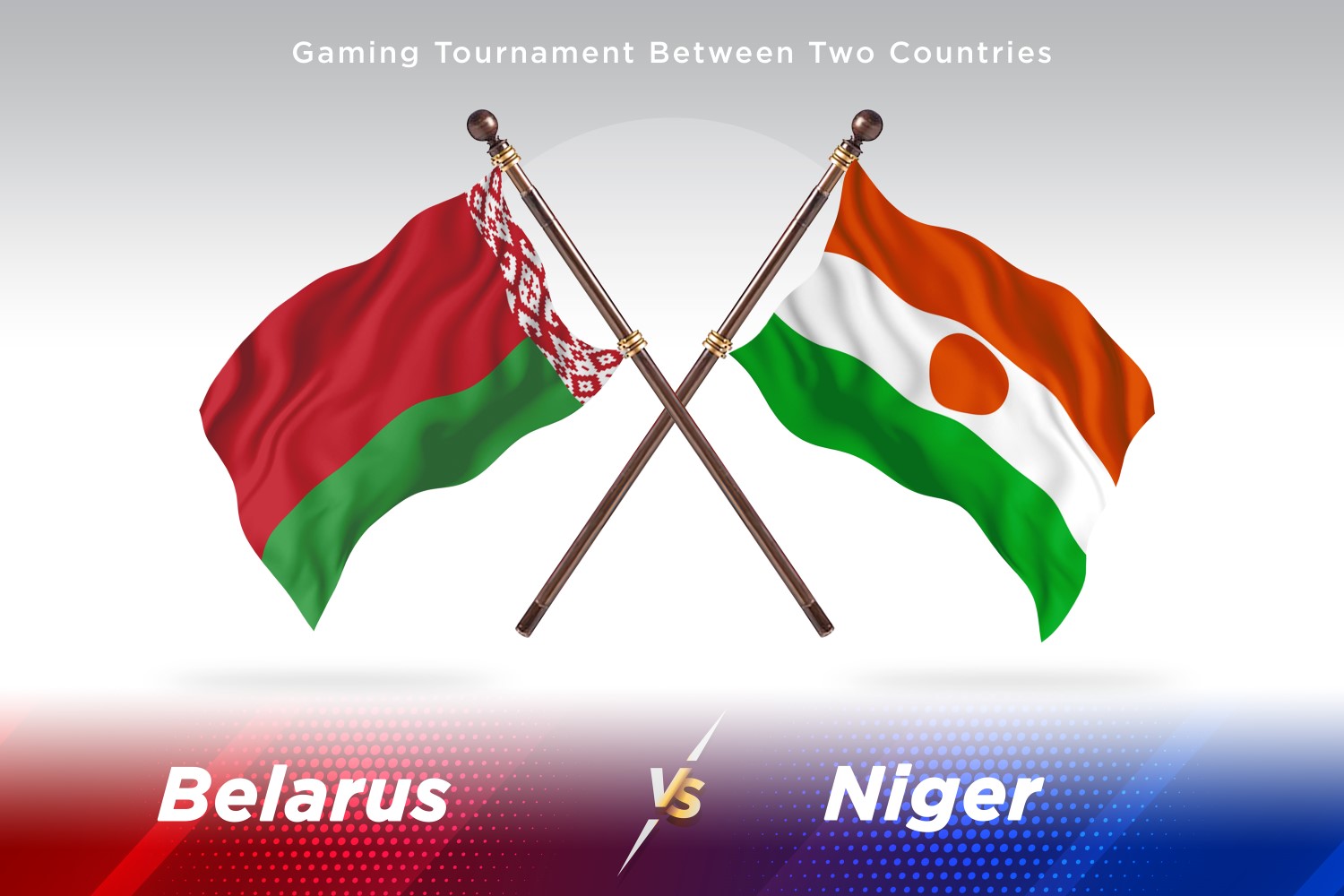 Belarus versus Niger Two Flags