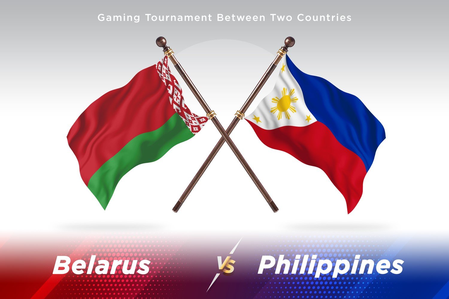 Belarus versus Philippines Two Flags