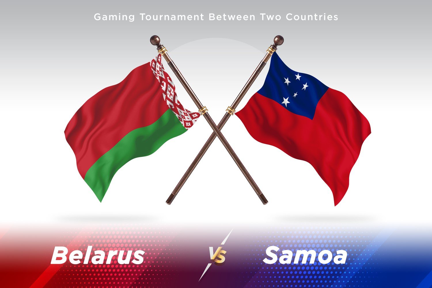 Belarus versus Samoa Two Flags